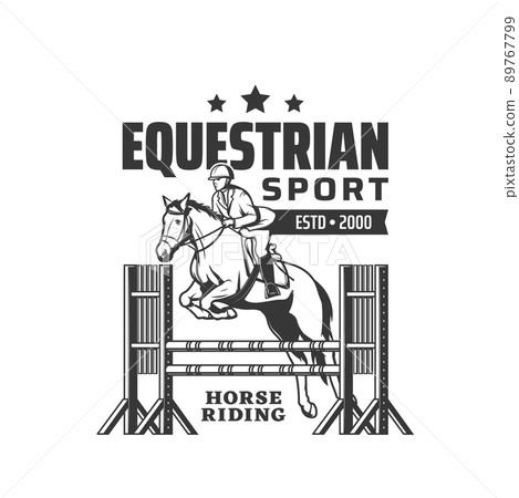 Horse riding icon, equestrian sport or jockey polo club, vector emblem. Horse racing tournament and steeplechase races championship on hippodrome, equine riders club Horse riding icon, equestrian sport or jockey polo club, vector emblem. Horse racing tournament and steeplechase races championship on hippodrome, equine riders club 89767799