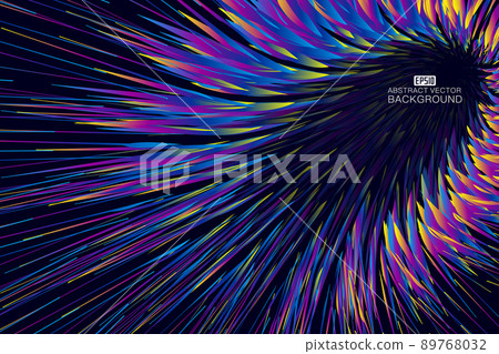 Colorful rays converge towards the center internet technology background 89768032