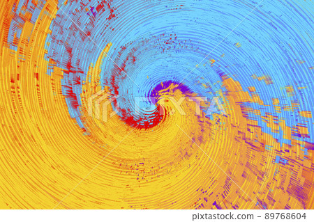藍色和紅色組成的抽象鳳凰圖案 藍色和紅色組成的抽象鳳凰圖案 89768604