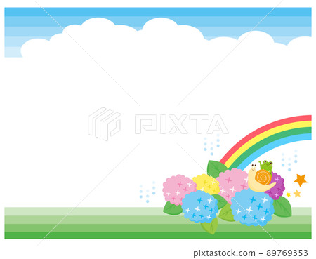 Cute frog and snail hydrangea Cute frog and snail hydrangea 89769353