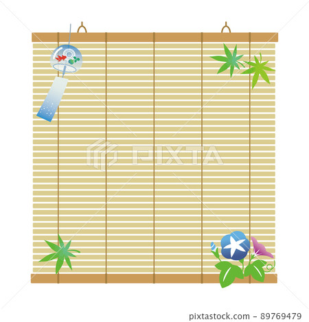 Sudare wind chime morning glory background 89769479