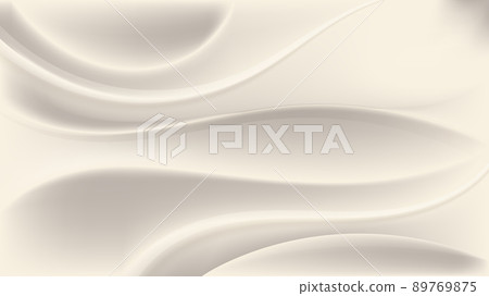 Abstract elegant 3D white gold wave shapes and lines on clean luxury background 89769875