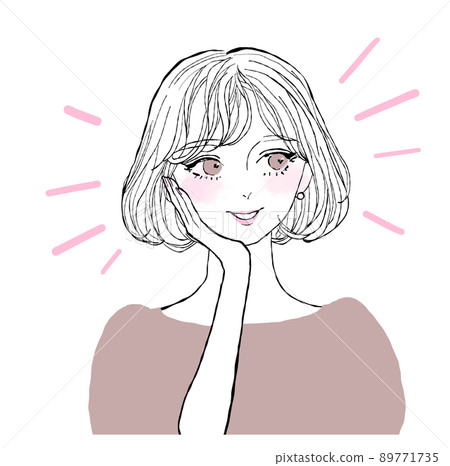 Illustration of a smiling woman - Stock Illustration [89771735] - PIXTA