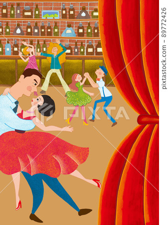 讓我們在時尚的咖啡吧跳舞吧 讓我們在時尚的咖啡吧跳舞吧 89772426