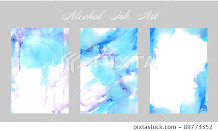 Alcohol Alcohol Ink Art Postcard Set 89773352