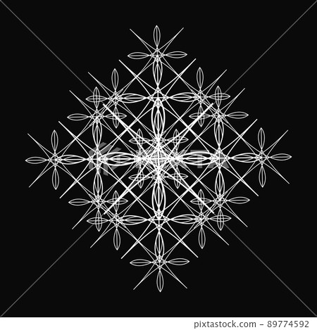 Geometric pattern Fractal pattern Mandala Monotone pattern Icon Geometric pattern Fractal pattern Mandala Monotone pattern Icon 89774592