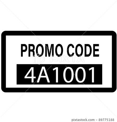 Promo code icon on white background. coupon... - Stock Illustration ...