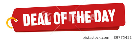 Deal of the day offer advertising tag design template Deal of the day offer advertising tag design template 89775431