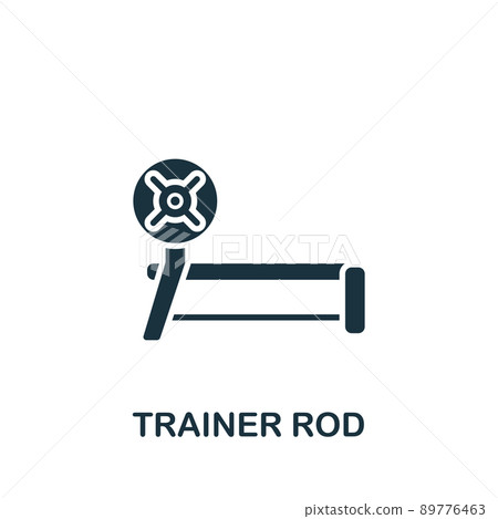 Trainer Rod icon. Monochrome simple Fitness icon for templates, web design and infographics 89776463