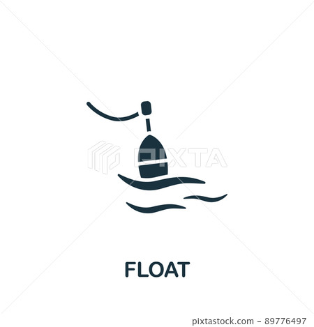 Float icon. Monochrome simple Fishing icon for templates, web design and infographics 89776497