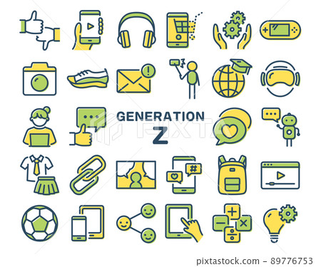 Gen Z icon set Gen Z icon set 89776753