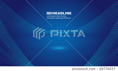 線條構成科技空間感展示廳場景矢量背景 89776837