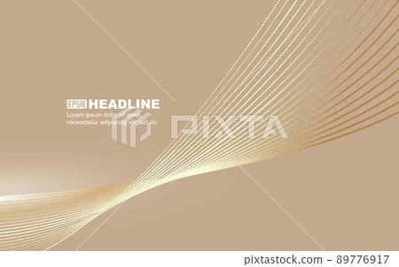 金色的扭曲柔順光滑線條抽象背景 金色的扭曲柔順光滑線條抽象背景 89776917