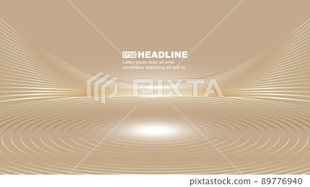 金色線條靜物展示廳展示台科技空間感背景 89776940