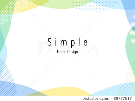 手繪抽像水彩框架設計 89777617