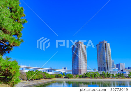 [東京的都市風景]台場的都市風景（第三台場） 89778049