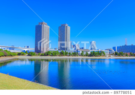 [東京的都市風景]台場的都市風景（第三台場） 89778051