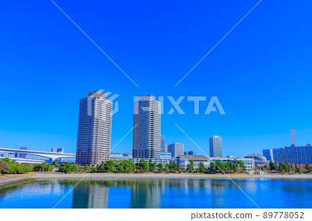[東京的都市風景]台場的都市風景（第三台場） 89778052