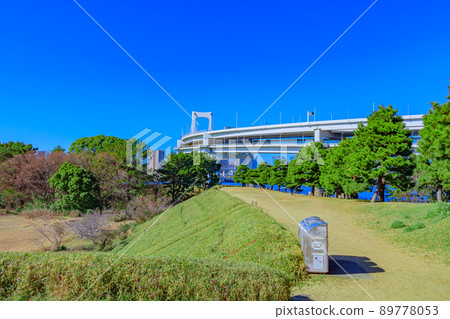 [東京的都市風景]台場的都市風景（第三台場） 89778053