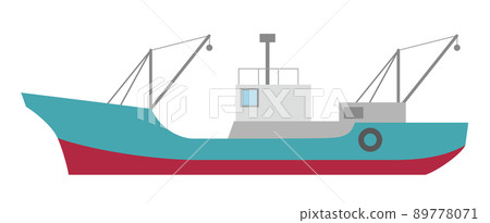 Fishing boat white background 89778071