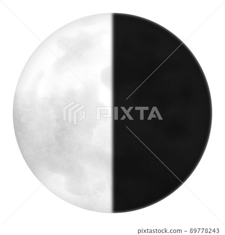Illustration of a crescent moon at the age of 23 Illustration of a crescent moon at the age of 23 89778243