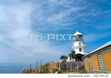 從高知縣室戶市官邸遺址看到的室戶岬燈塔 89778516