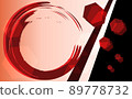 Brush brush background Japanese style wallpaper illustration red 89778732