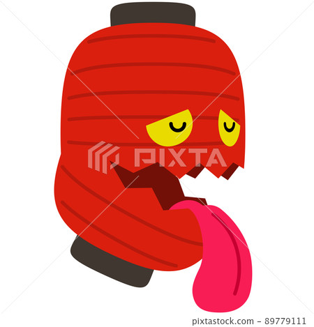 Illustration of a ghost of a lantern that closes your eyes Illustration of a ghost of a lantern that closes your eyes 89779111