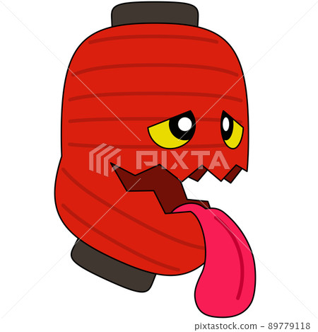 Illustration of a lantern ghost (with outline) Illustration of a lantern ghost (with outline) 89779118