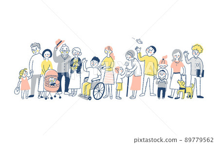 Diversity, various people, whole body 89779562