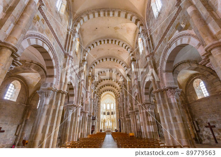Saint Mary Magadalene abbey, Vezelay, France, interiors 89779563