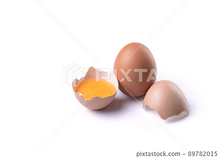 Fresh brown egg isolated on white background. Fresh brown egg isolated on white background. 89782015