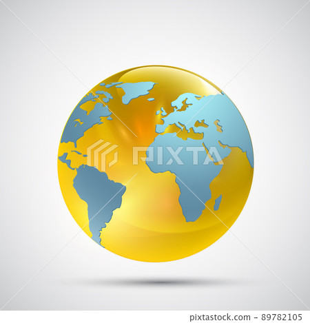 Planet Earth. Icon isolated on white background. 89782105