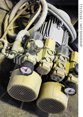 electric motor and dry pump in modern factory 89782311
