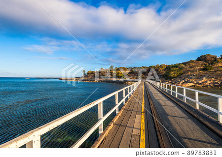 Granite island viewed from the causeway, Victor Harbor Granite island viewed from the causeway, Victor Harbor 89783831