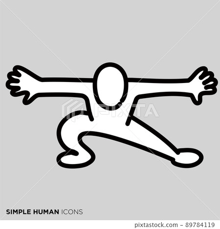 Simple person pose series "block" 89784119