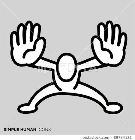 Simple person pose series "block" 89784121