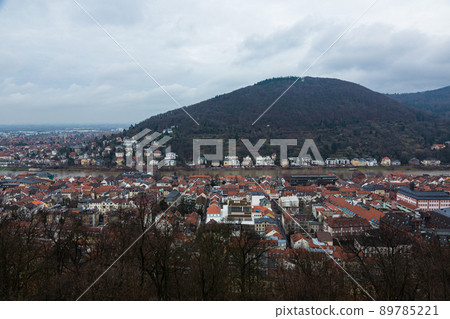 德國海德堡 Königstur 的城市景觀和內卡河 89785221