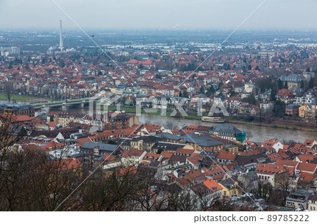 City view and Neckar river from Königstur in Heidelberg, Germany City view and Neckar river from Königstur in Heidelberg, Germany 89785222