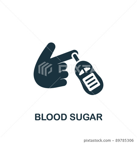 Blood Sugar icon. Monochrome simple Health Check icon for templates, web design and infographics 89785306