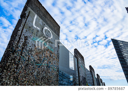 Berlin Wall on display at Potsdamer Platz in Berlin, Germany 89785687