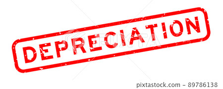 Grunge red depreciation word square rubber seal stamp on white background Grunge red depreciation word square rubber seal stamp on white background 89786138