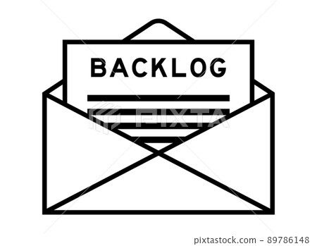 Envelope and letter sign with word backlog as the headline Envelope and letter sign with word backlog as the headline 89786148