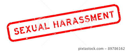 Grunge red sexual harassment word square rubber seal stamp on white background Grunge red sexual harassment word square rubber seal stamp on white background 89786162