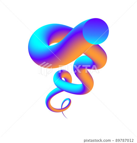 Colorful curve blend shape. Swirling gradient flow. Vector. Colorful curve blend shape. Swirling gradient flow. Vector. 89787012