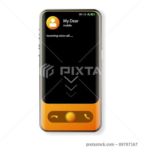 realistic user interface incoming call screen 89787167