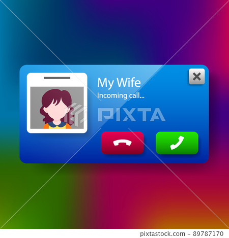 floating user interface incoming call pop up 89787170