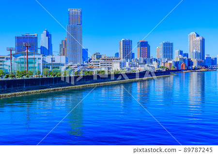 [東京街景]晴海橋街景（築田/越中島方向） 89787245