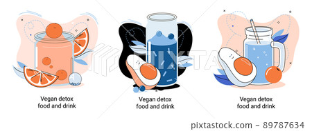 Organic vitamin drink as healthy diet cocktail for slimming tiny person. Vegan detox food and liquor metaphor Organic vitamin drink as healthy diet cocktail for slimming tiny person. Vegan detox food and liquor metaphor 89787634