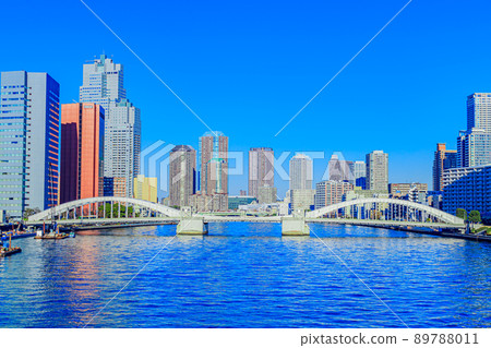 [Tokyo cityscape] Kachidoki Bridge 89788011